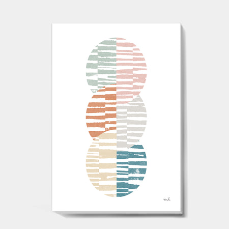 Watercolor Geometric Triangle I - Transitional Gallery-wrapped Canvas