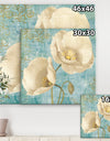 bouquet Poppies on Paisley I - Cottage Canvas Art