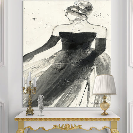 Glam Dancing II - Fashion Figures Gallery-wrapped Canvas