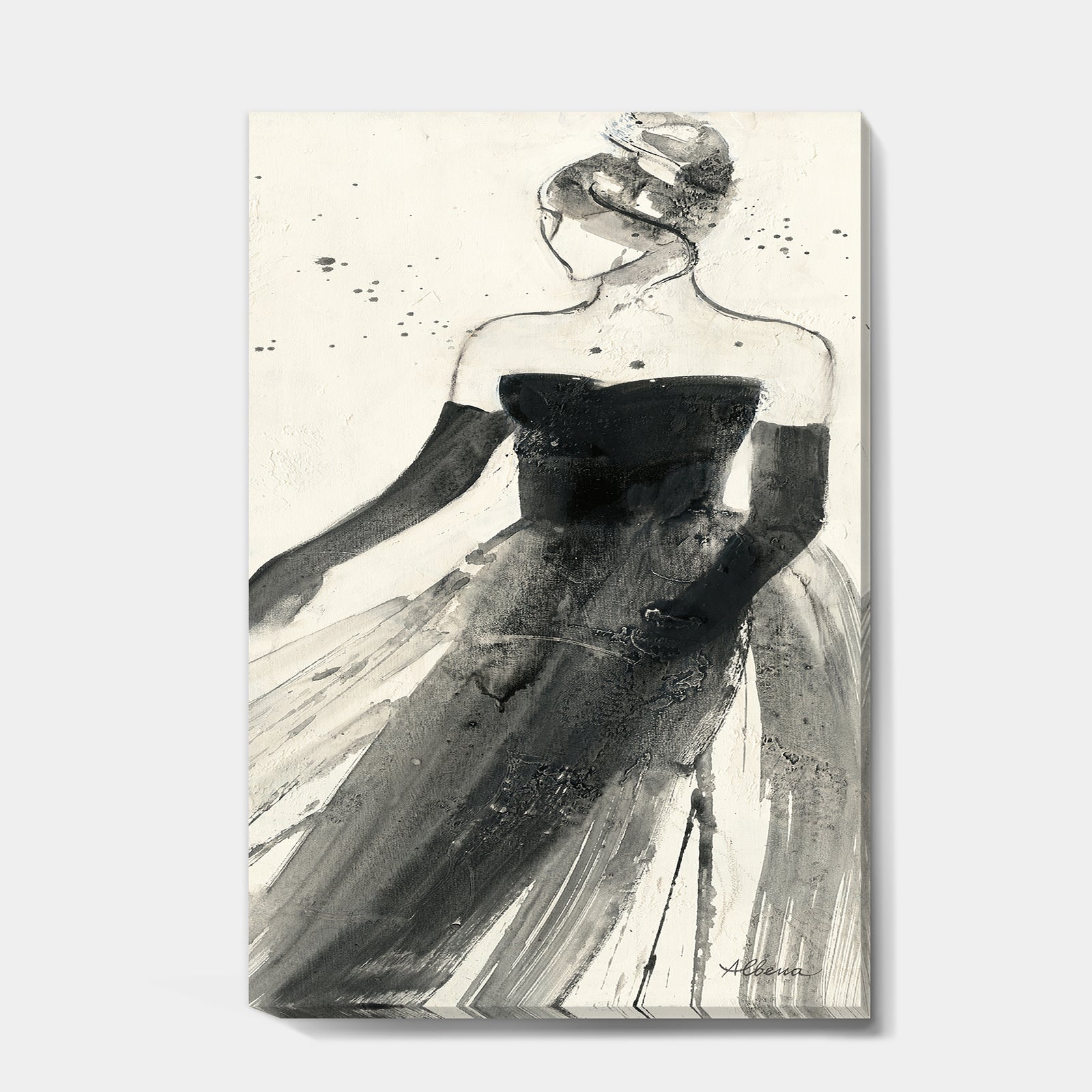 Glam Dancing II - Fashion Figures Gallery-wrapped Canvas