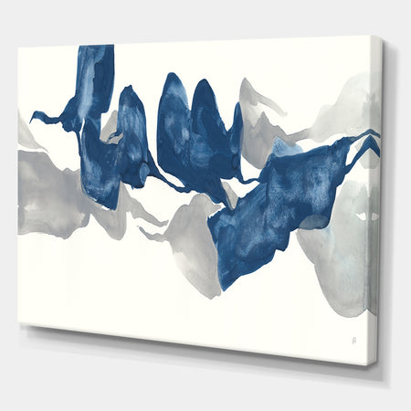 Gouache Sapphire on Gray - Modern & Contemporary Canvas Art