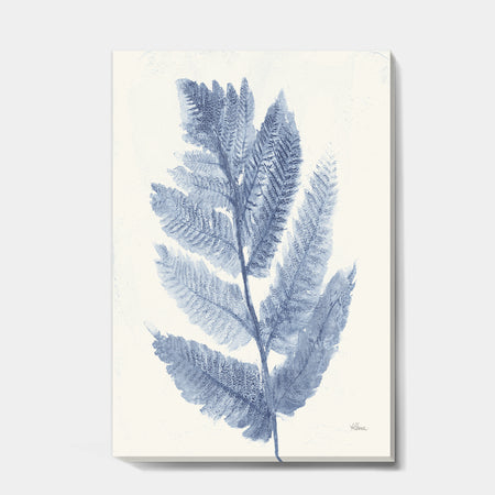 Forest Ferns Blue - Cottage Premium Canvas Wall Art