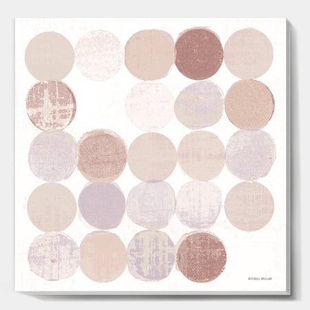 Shade of Pink Geometric Dots I - Abstract Gallery-wrapped Canvas