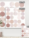 Shade of Pink Geometric Dots II - Abstract Canvas Artwork