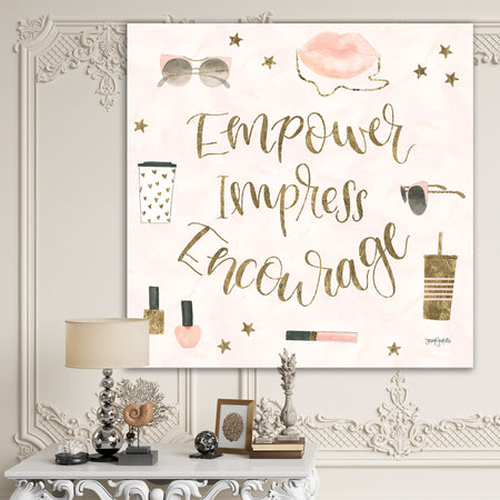 Glam Pink Ladies V - Fashion Premium Canvas Wall Art