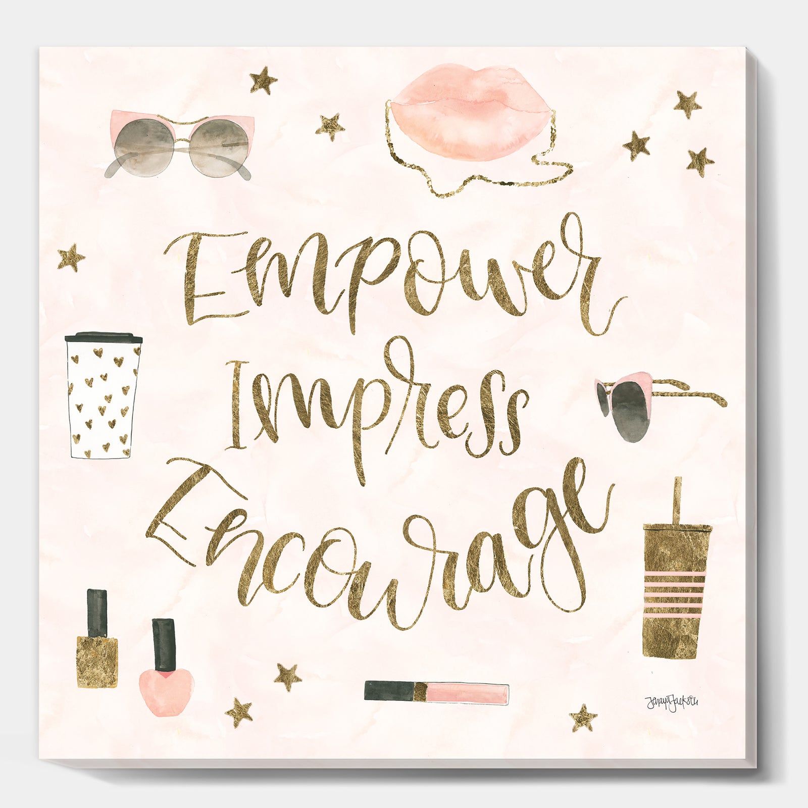 Glam Pink Ladies V - Fashion Premium Canvas Wall Art