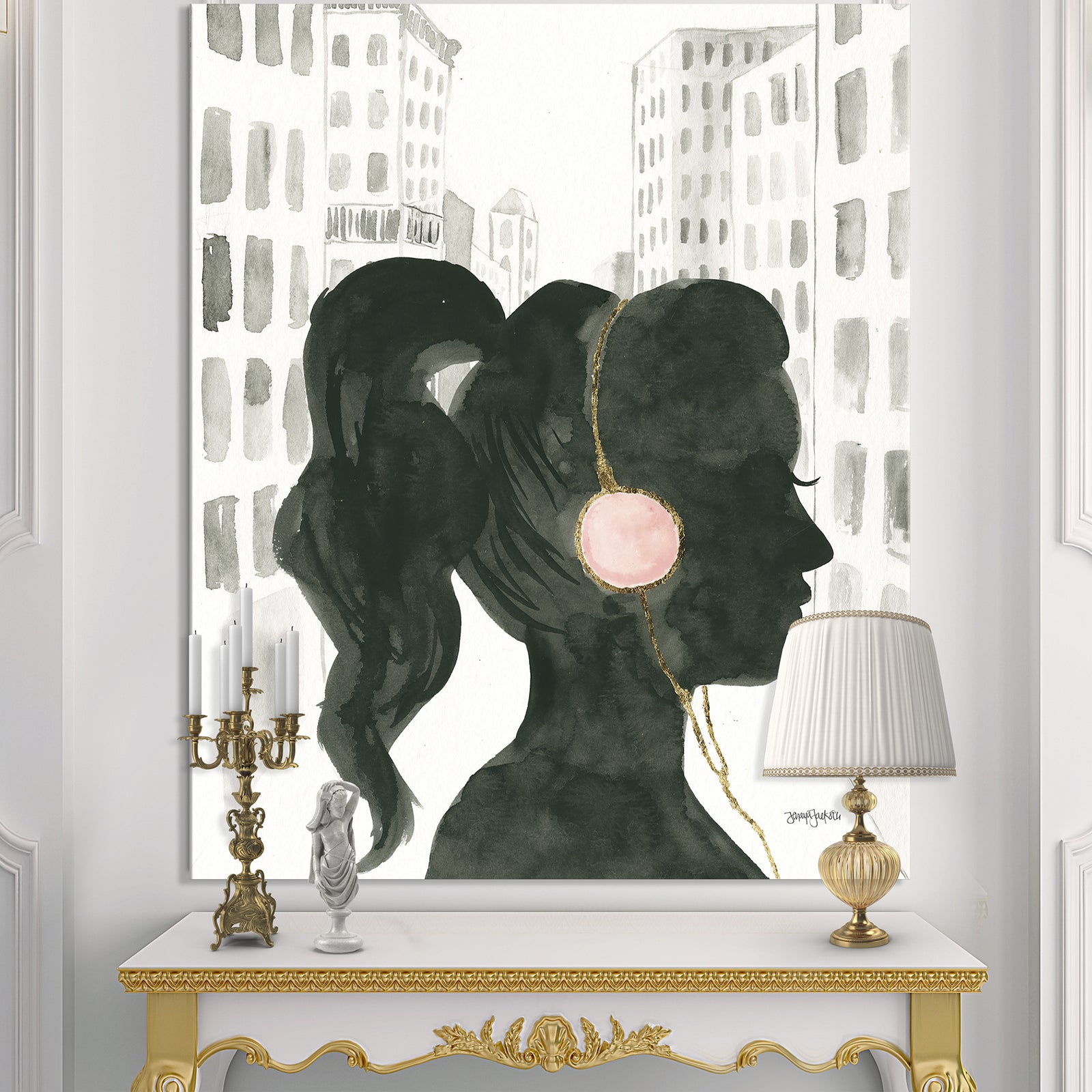 Glam Pink Ladies III - Fashion Canvas Artwork