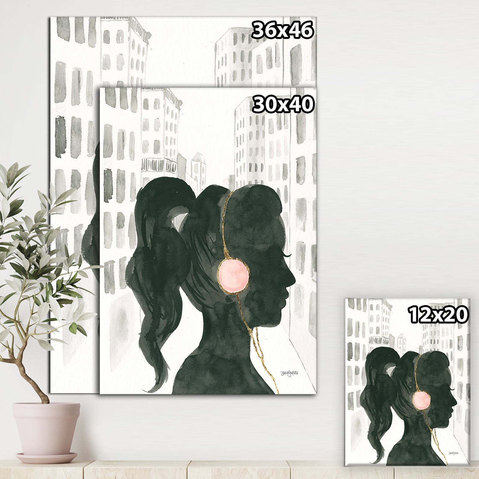 Glam Pink Ladies III - Fashion Canvas Artwork