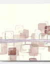 Watercolor Minimal Boxes II - Modern Gallery-wrapped Canvas