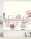 Watercolor Minimal Boxes II - Modern Gallery-wrapped Canvas