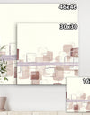 Watercolor Minimal Boxes II - Modern Gallery-wrapped Canvas