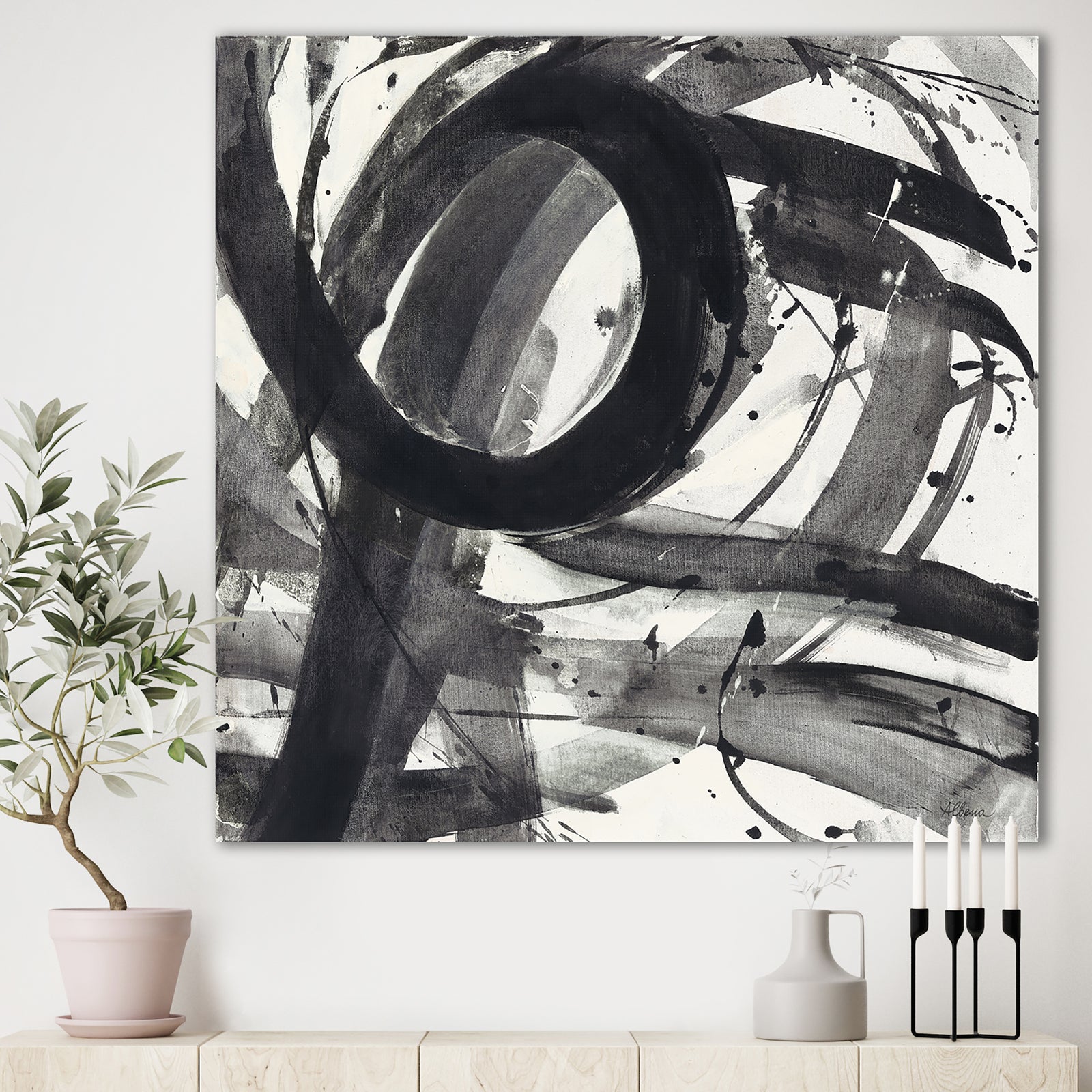 Minimalistic Roller II - Mid-Century Modern Canvas Art