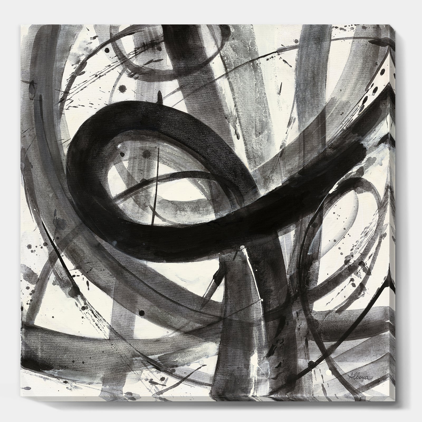 Minimalistic Roller III - Mid-Century Modern Premium Canvas Wall Art