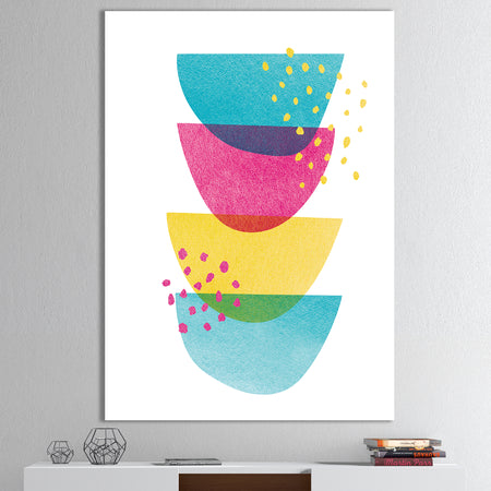 Minimal Spots Balance III - Mid-Century Modern Canvas Art