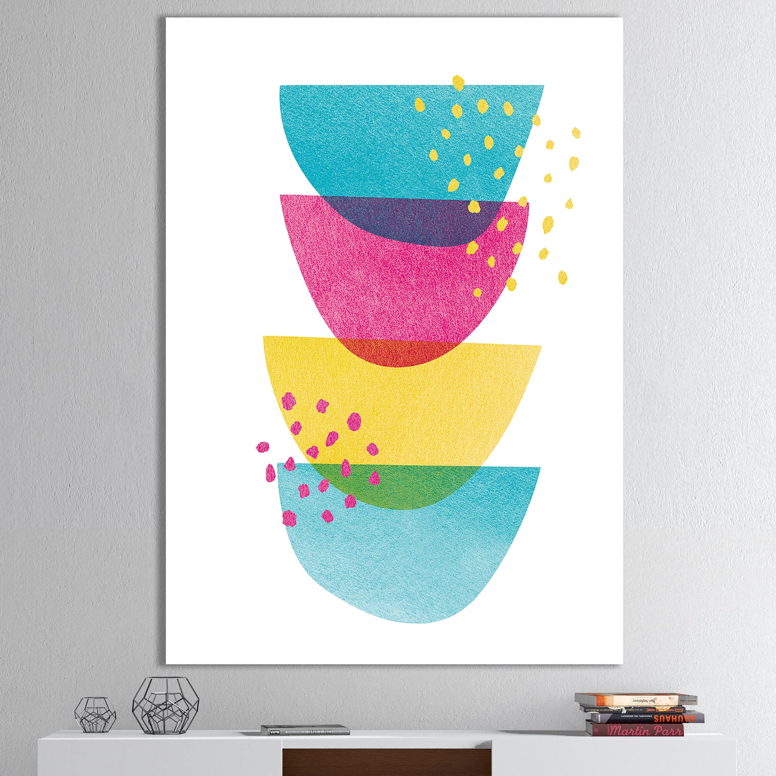 Minimal Spots Balance III - Mid-Century Modern Canvas Art