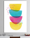 Minimal Spots Balance II - Mid-Century Modern Premium Canvas Wall Art