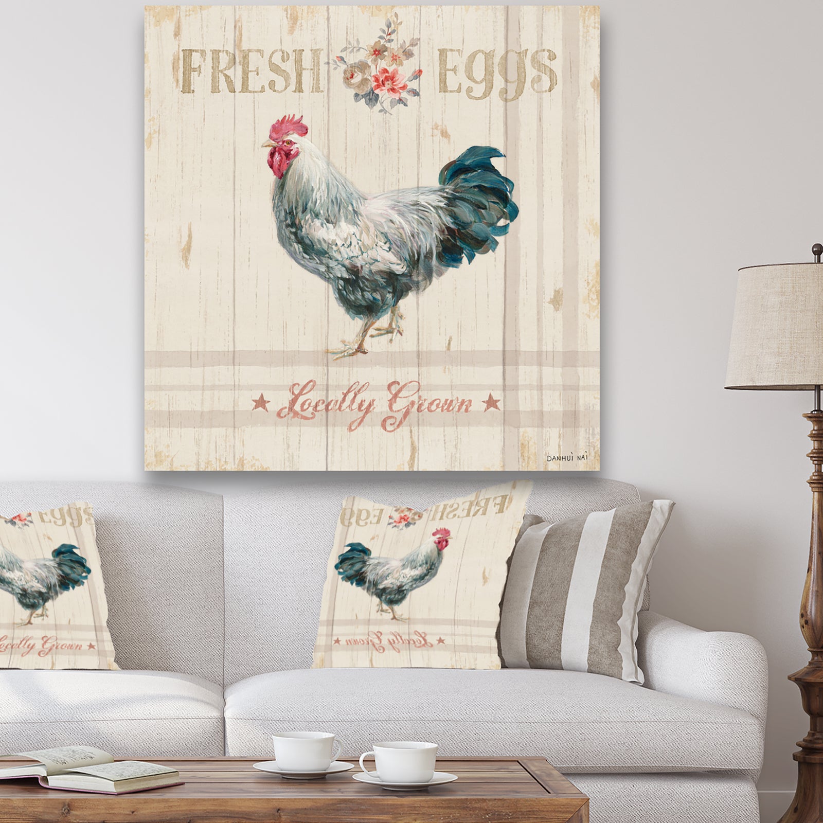 Wood Farm Roaster III - Farmhouse Gallery-wrapped Canvas