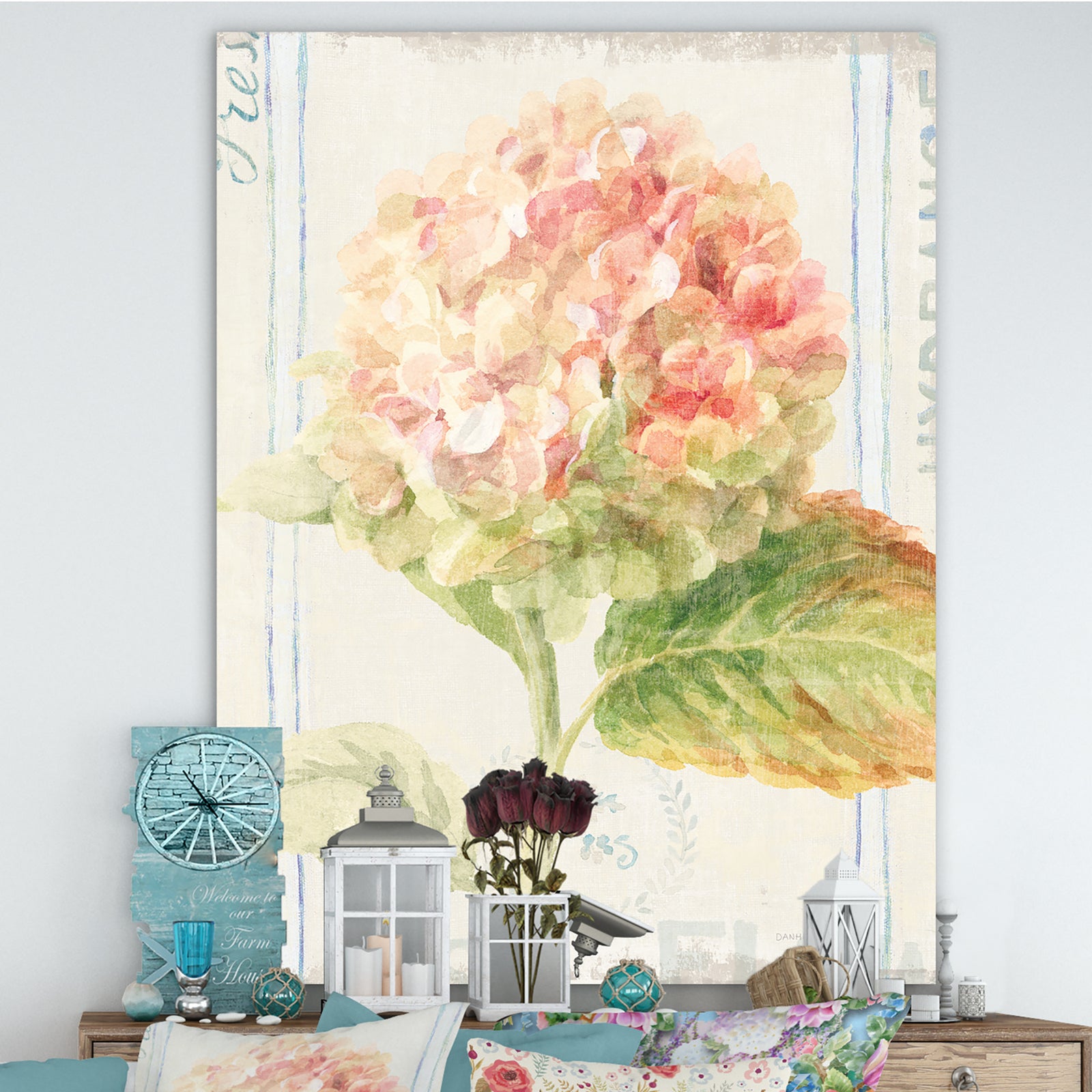 Floursack Florals VIII - Cottage Gallery-wrapped Canvas