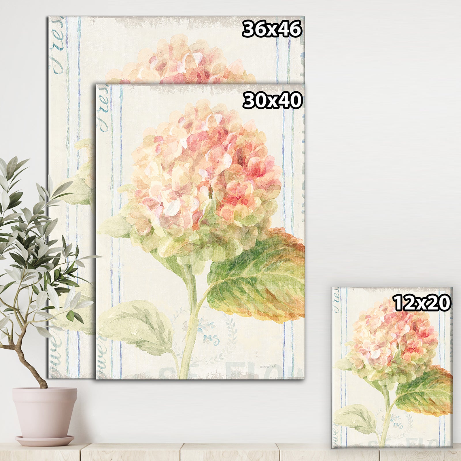 Floursack Florals VIII - Cottage Gallery-wrapped Canvas