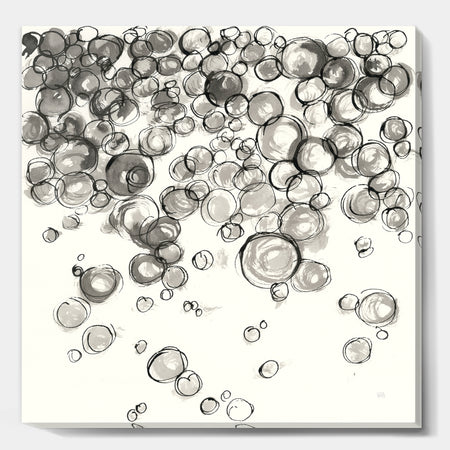 Simple Bubbles IV - Mid-Century Modern Premium Canvas Wall Art