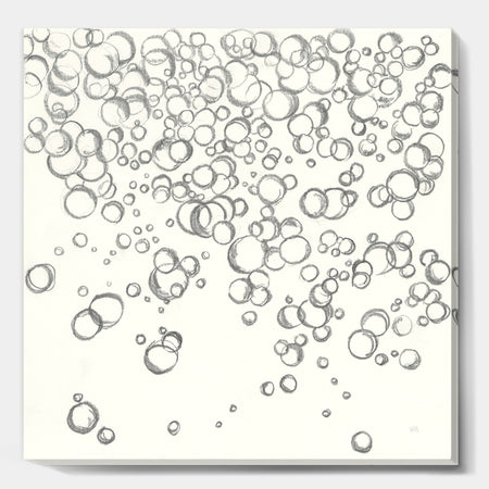 Simple Bubbles I - Mid-Century Modern Gallery-wrapped Canvas