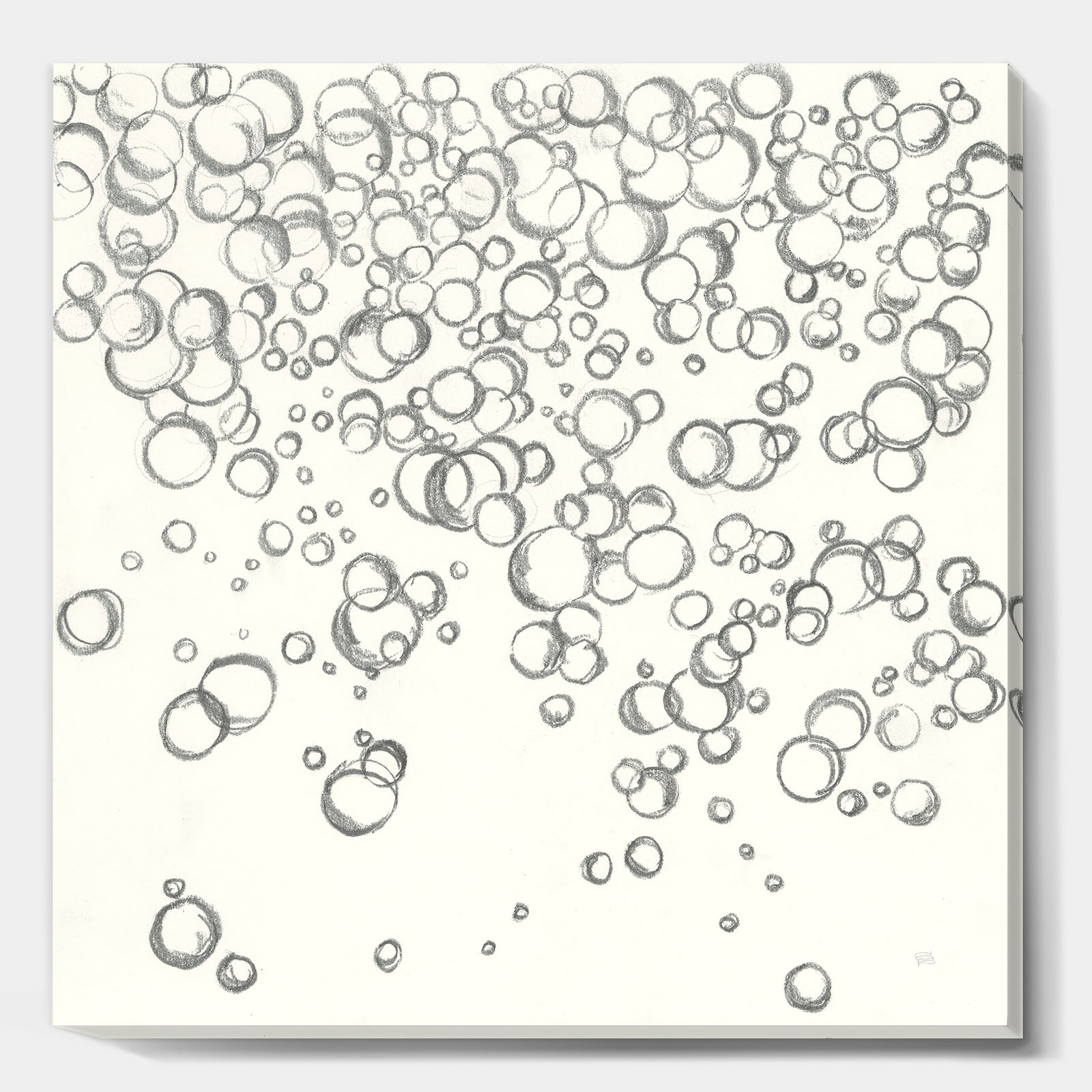 Simple Bubbles I - Mid-Century Modern Gallery-wrapped Canvas