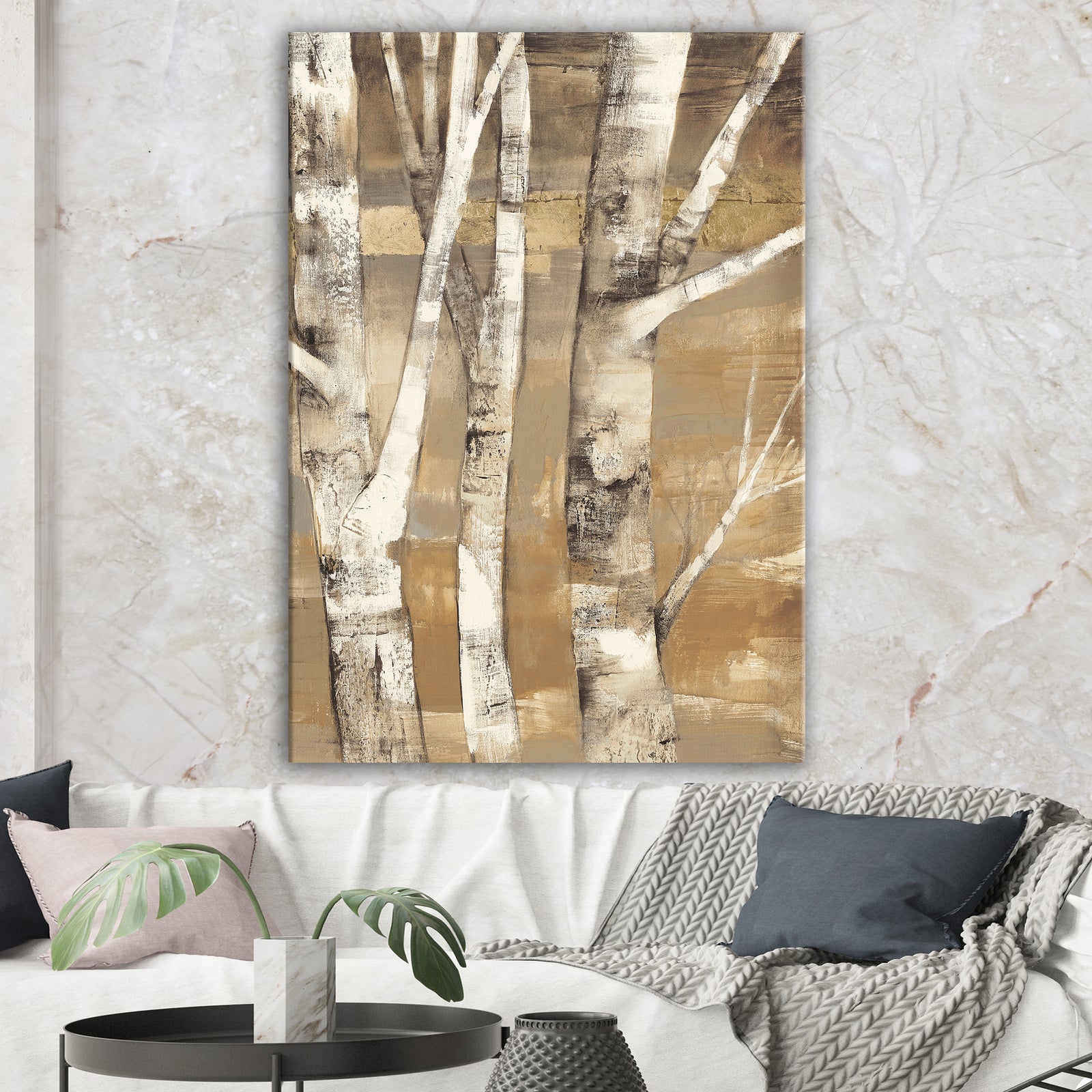 Natural Birch Forest I - Traditional Canvas Artwork