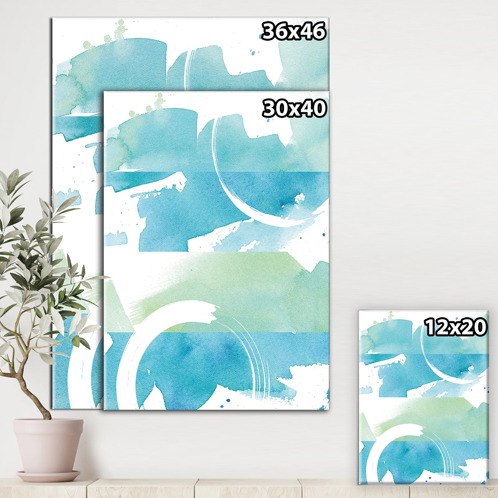Coastal watercolors I - Transitional Gallery-wrapped Canvas