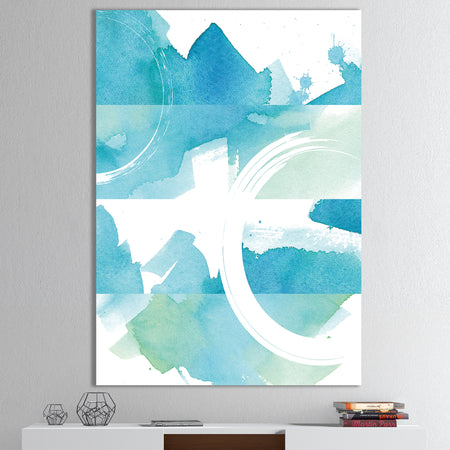Coastal watercolors II - Transitional Canvas Artwork