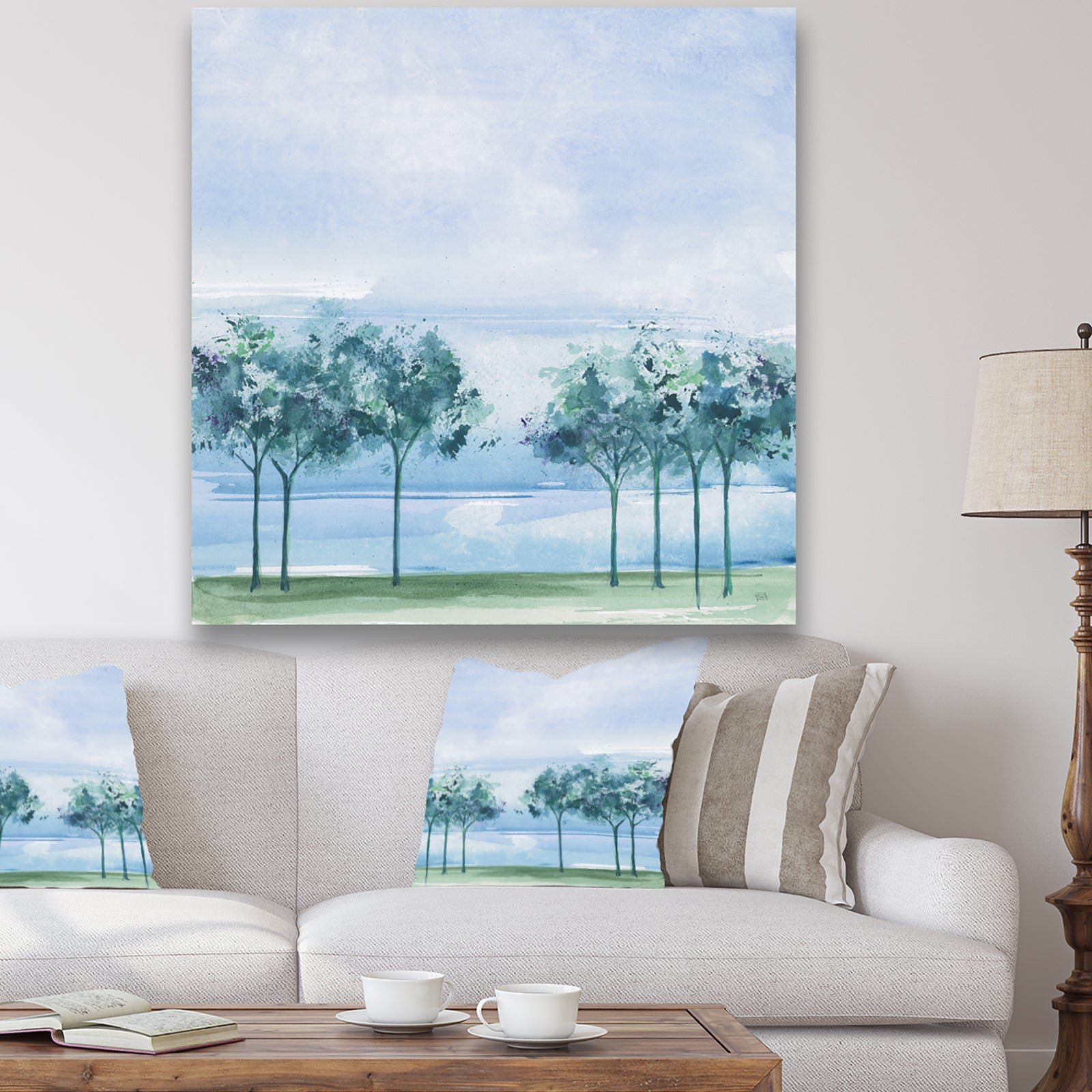 Across the Lake VI - Lake House Canvas Art