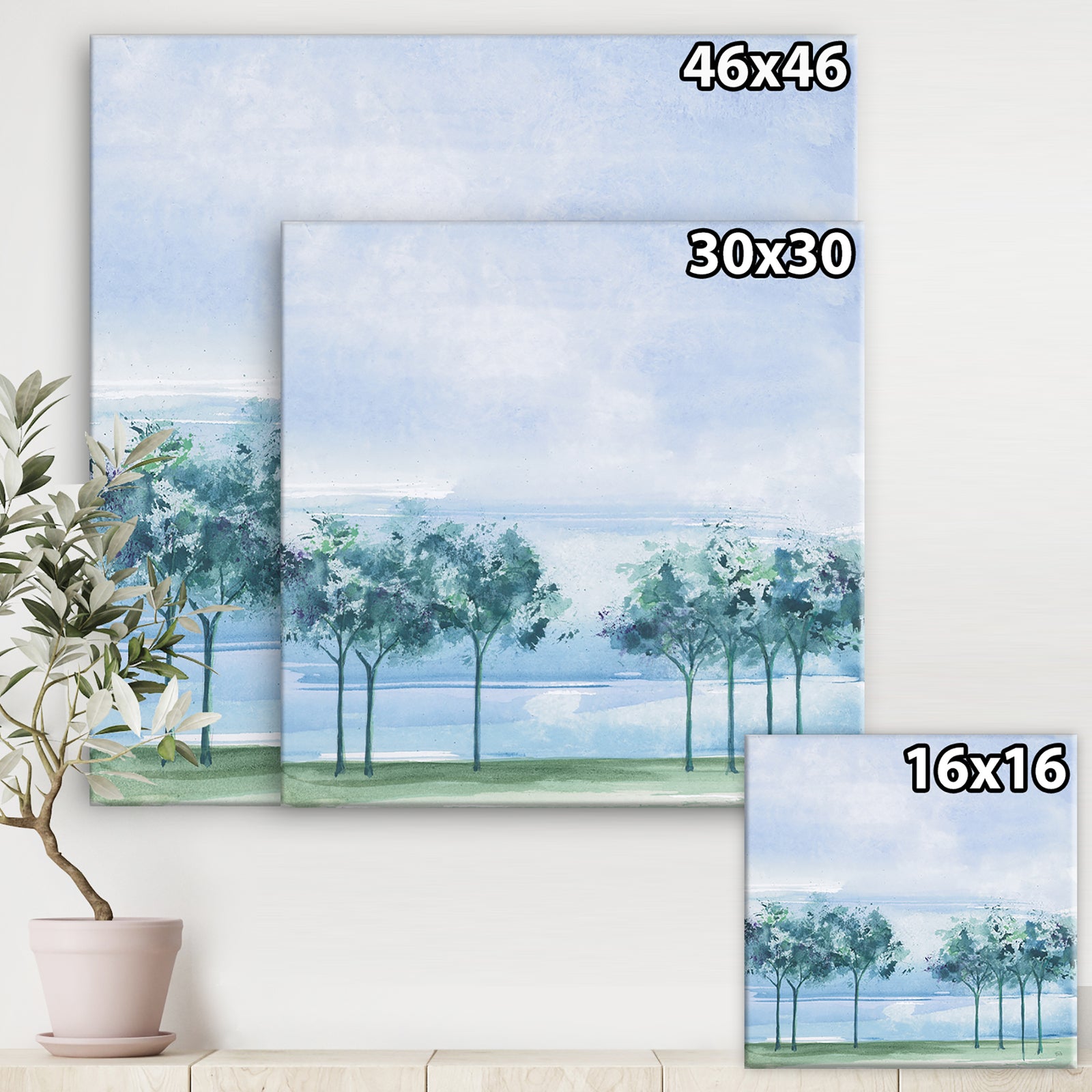 Across the Lake VI - Lake House Canvas Art