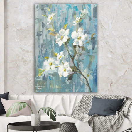 Pastel Magnolia II - Floral & Botanical Premium Canvas Wall Art