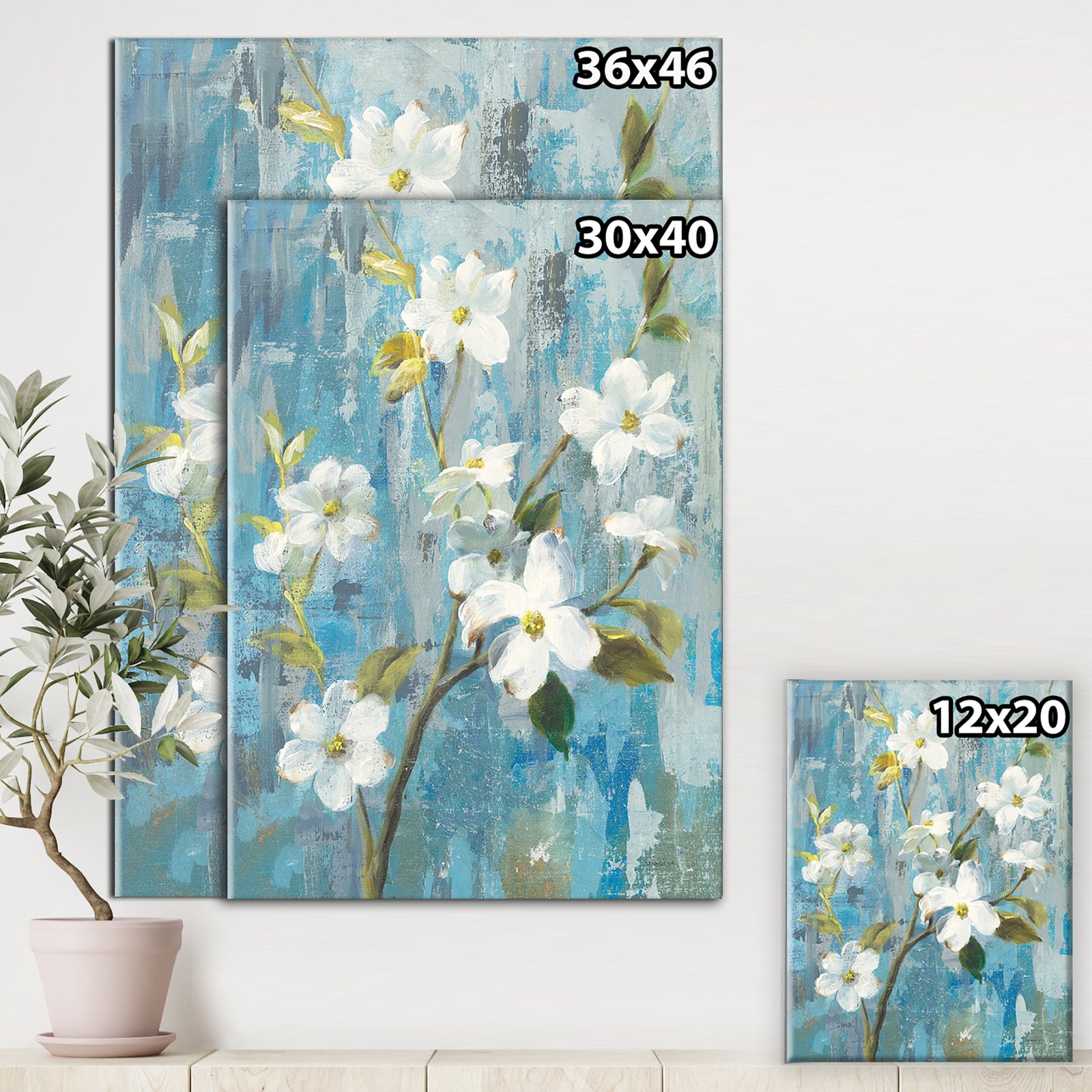 Pastel Magnolia I - Floral & Botanical Gallery-wrapped Canvas