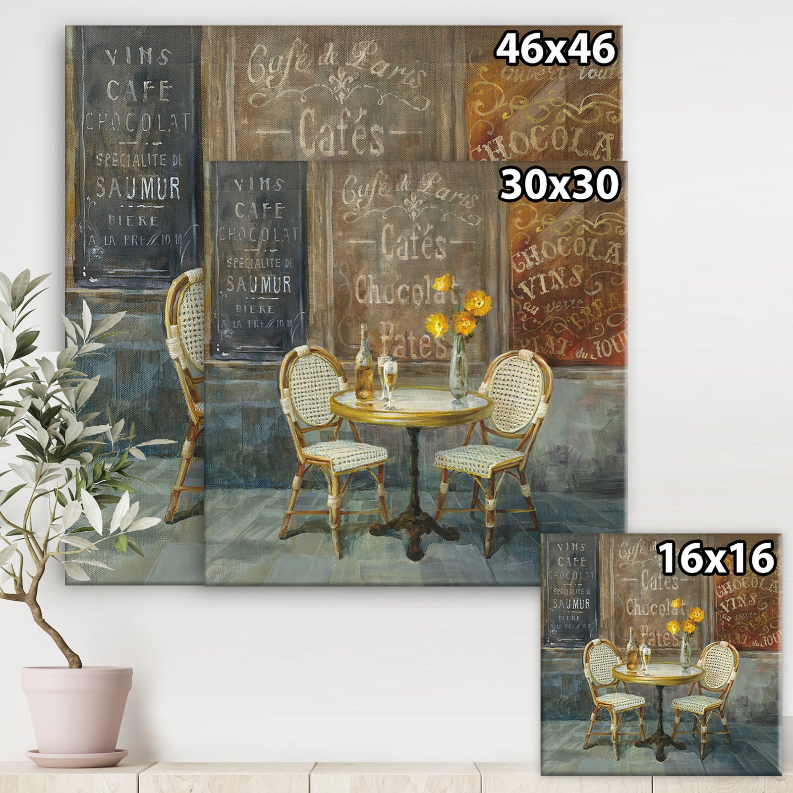 French Cafe - Traditional Canvas Artwork