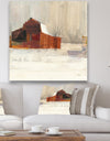 Winter in the Barns - Farmhouse Canvas Art