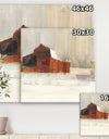 Winter in the Barns - Farmhouse Canvas Art