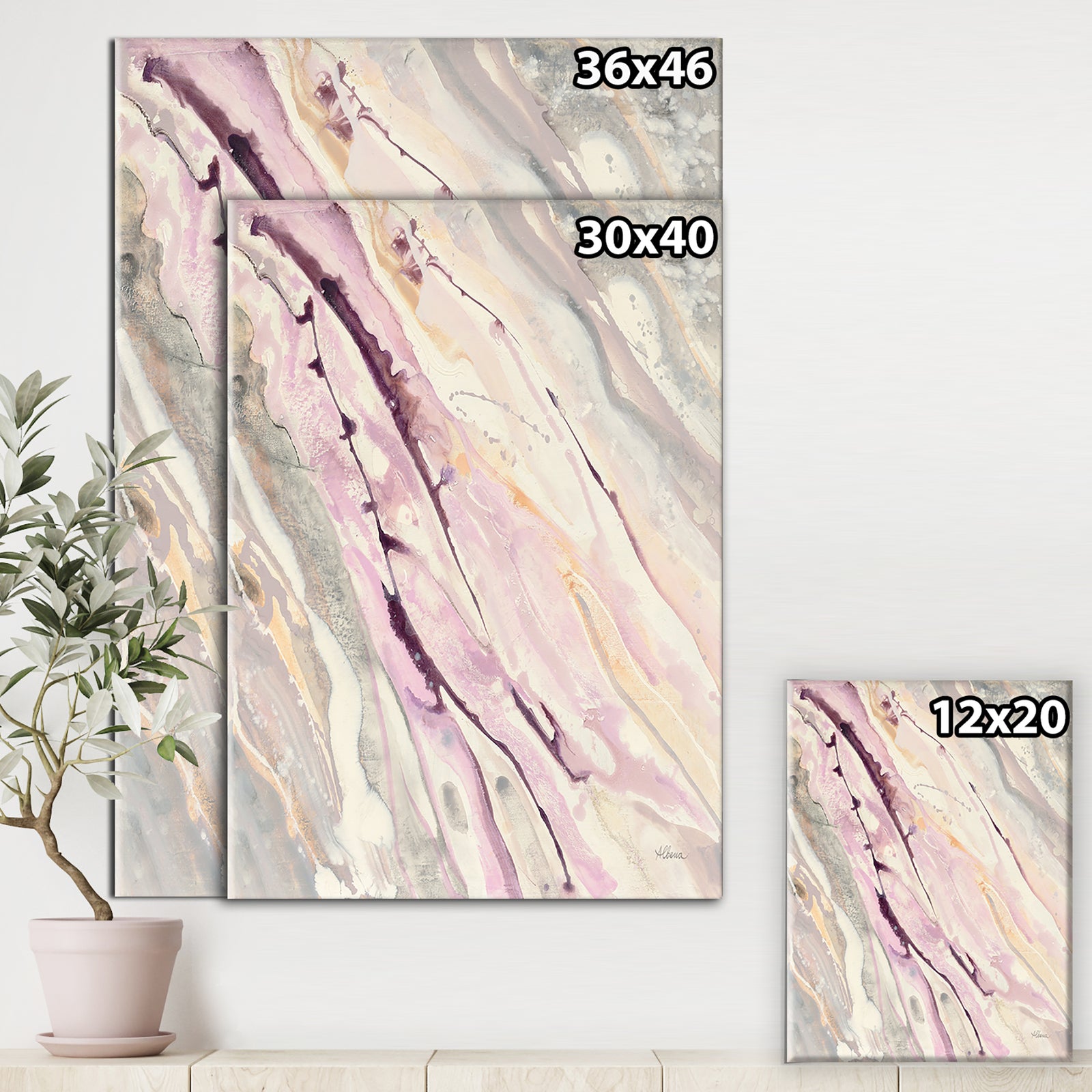 Shaby Pink Marble - Sleek & Chic Modern Premium Canvas Wall Art