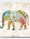 Boho Paisley Elephant II - Bohemian & Eclectic Gallery-wrapped Canvas