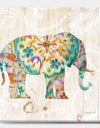 Boho Paisley Elephant I - Bohemian & Eclectic Canvas Artwork