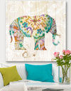 Boho Paisley Elephant I - Bohemian & Eclectic Canvas Artwork