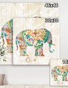 Boho Paisley Elephant I - Bohemian & Eclectic Canvas Artwork