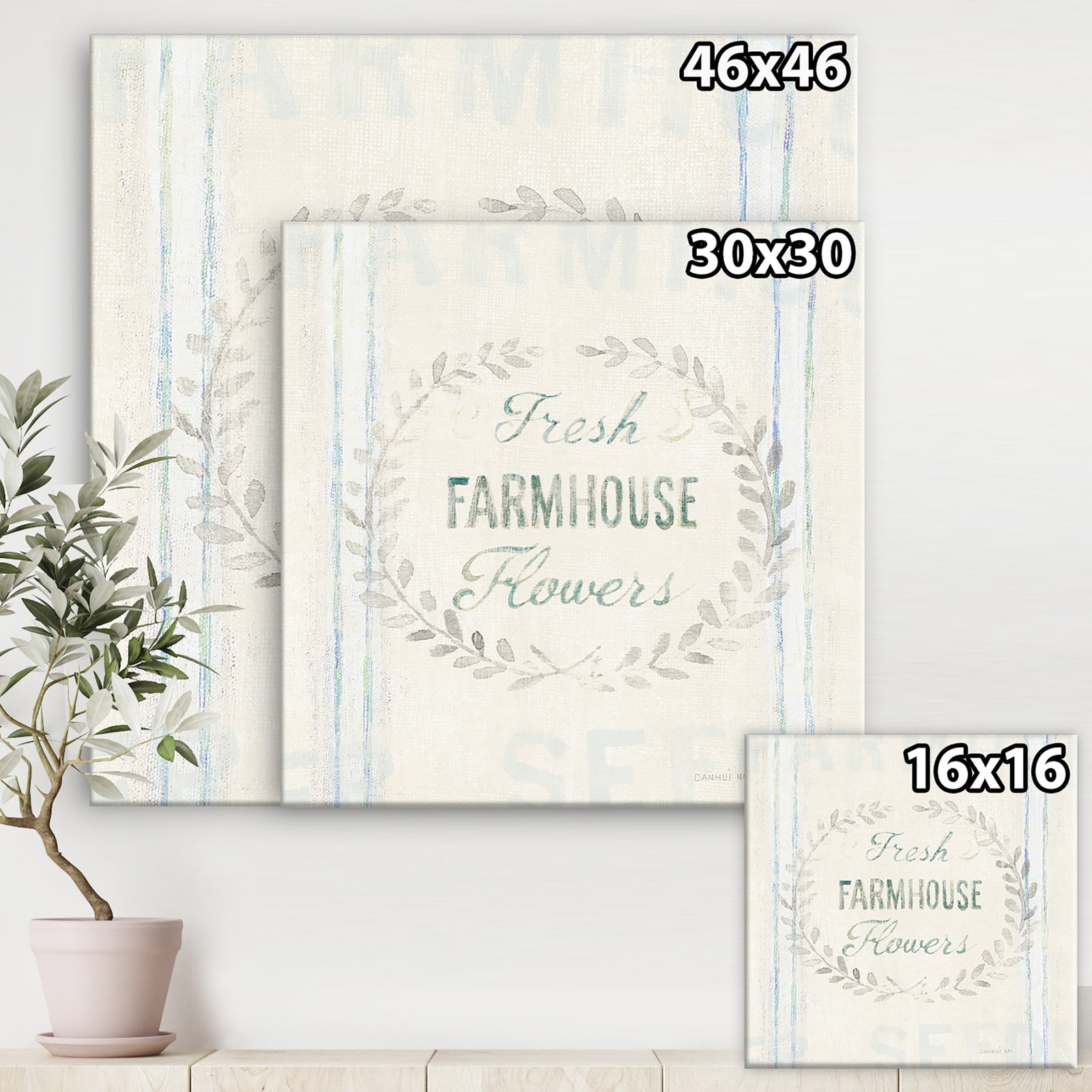 Farmhouse Florals VIII - Farmhouse Premium Canvas Wall Art