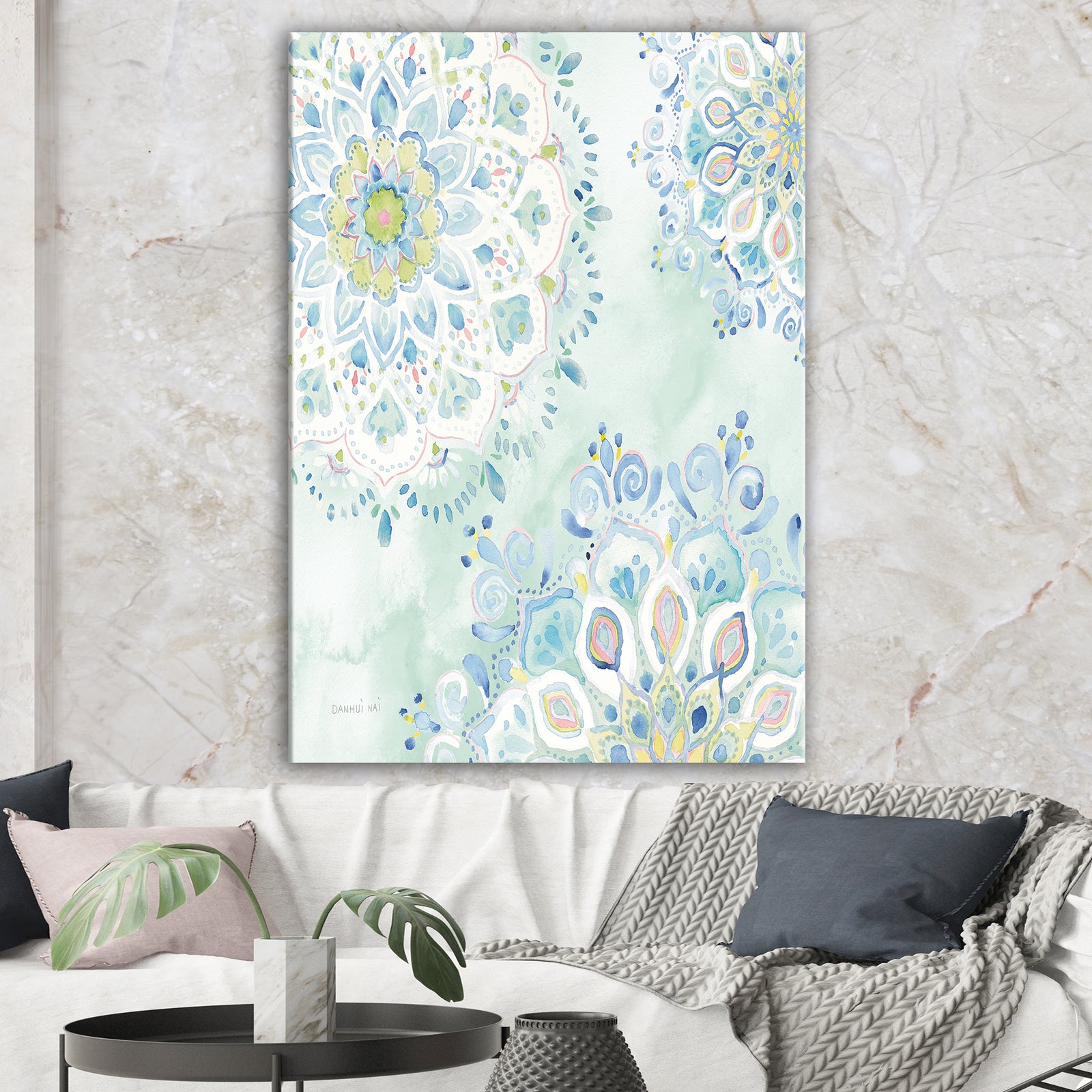 Watercolor mandalas III - Floral & Botanical Canvas Art