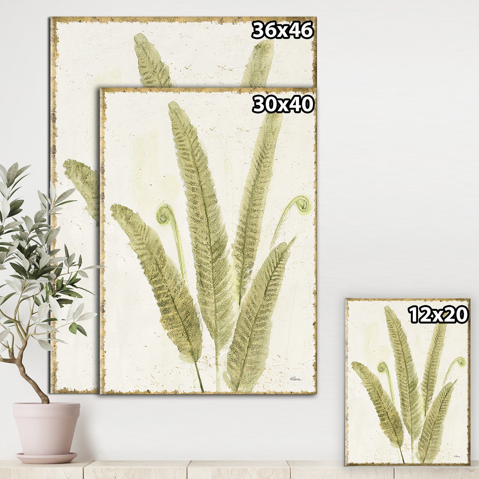 Simple Forest II - Floral & Botanical Canvas Artwork