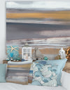Misty Grey Beach - Nautical & Coastal Premium Canvas Wall Art