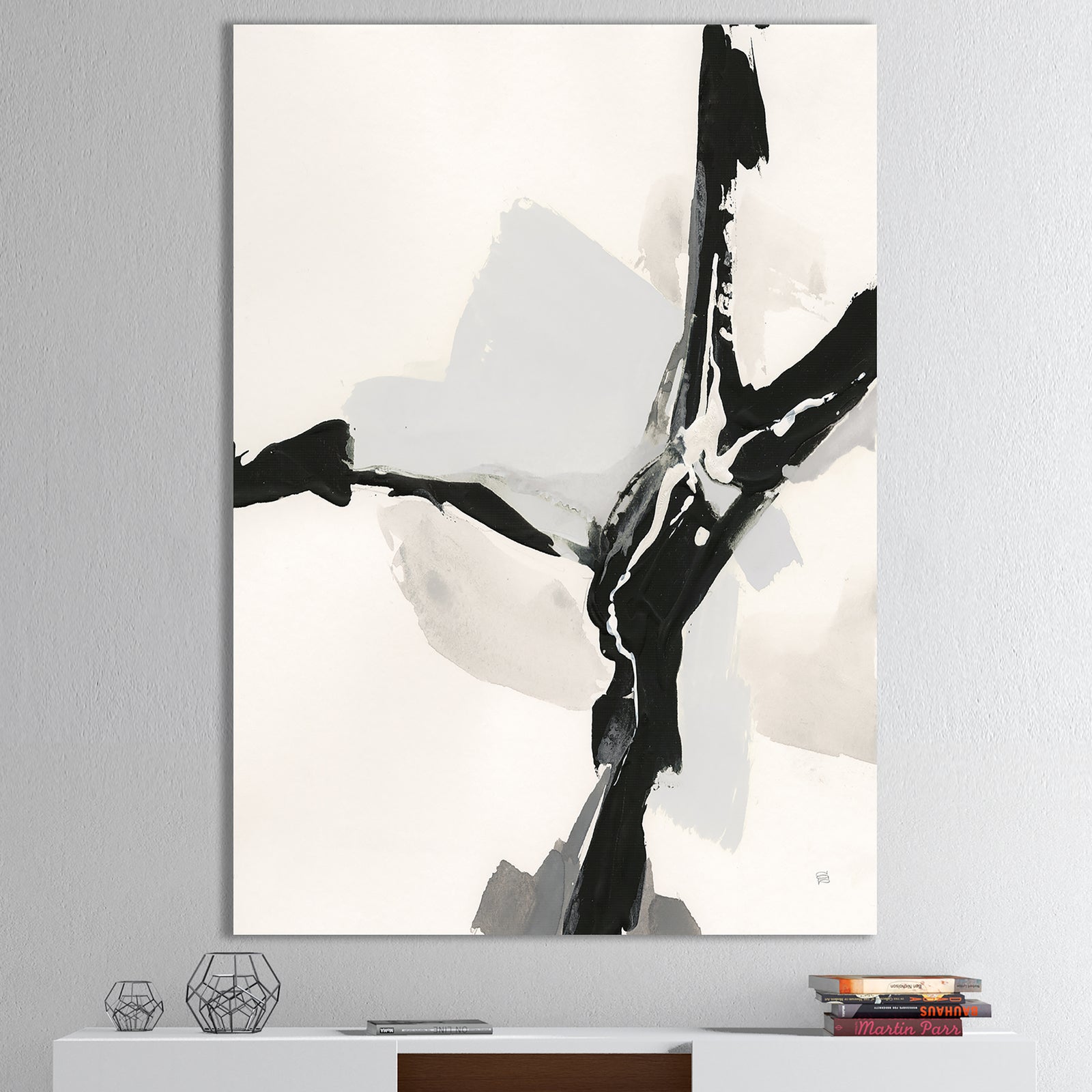 Abstract Neutral III - Mid-Century Modern Gallery-wrapped Canvas