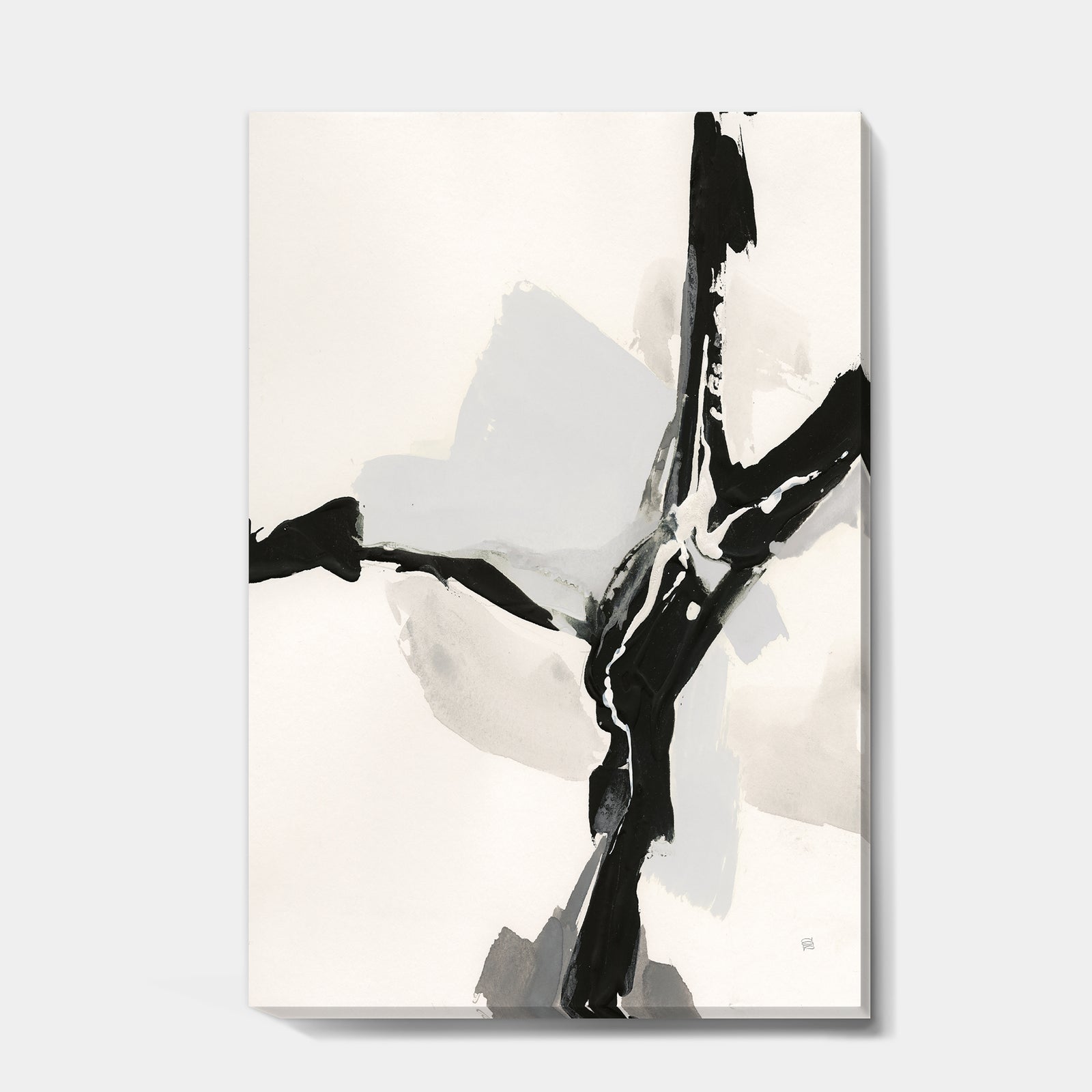 Abstract Neutral III - Mid-Century Modern Gallery-wrapped Canvas