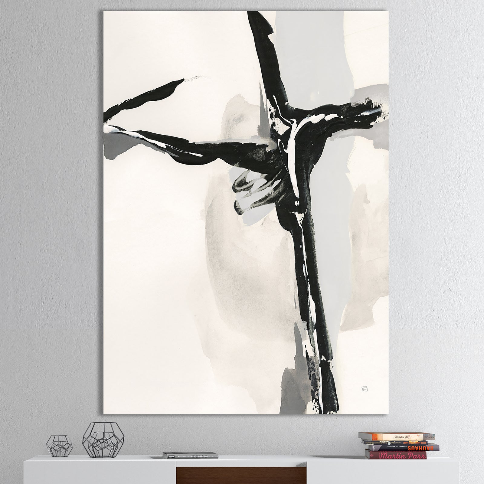 Abstract Neutral II - Mid-Century Modern Canvas Artwork