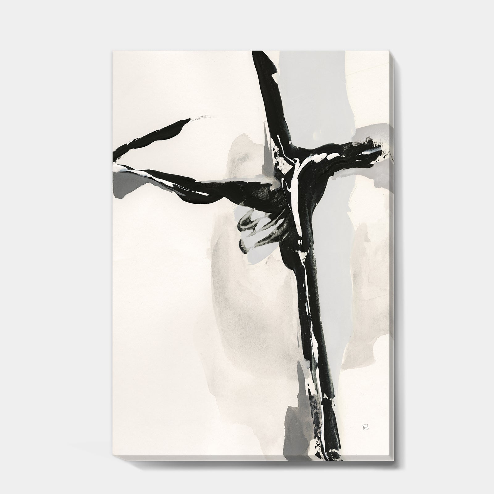 Abstract Neutral II - Mid-Century Modern Canvas Artwork