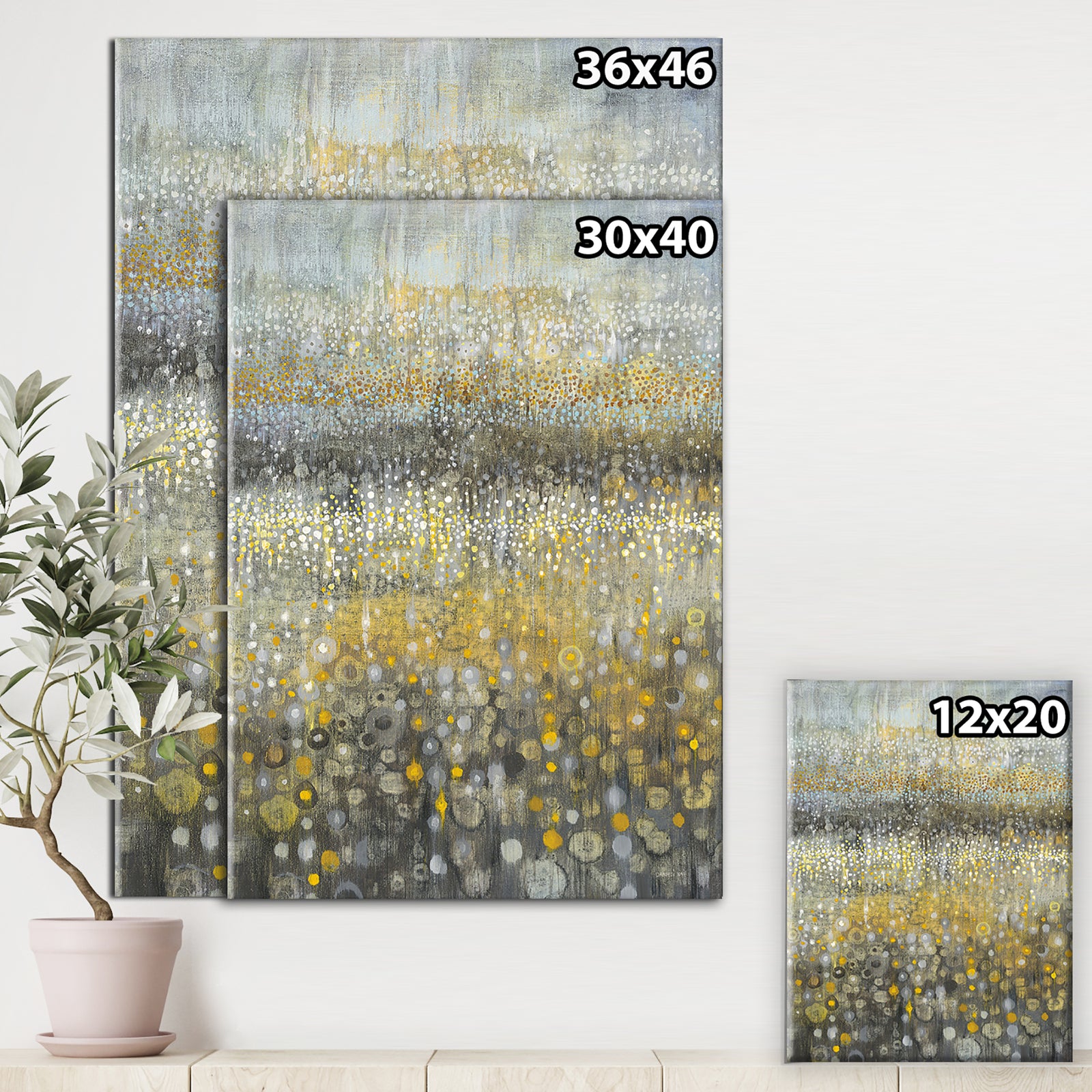 Galm Abstract III - Transitional Premium Canvas Wall Art
